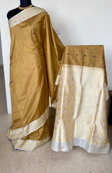 AKRITI- ELEVATE EVERY OCCASION, OCHRE BANARASI SILK
