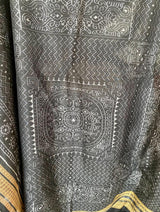 CHANDRANI- SAMBALPURI SPLENDOR; ELABORATE JHOTI AANCHAL, RUDRAKSHA CHARM, UNIQUE PRINT