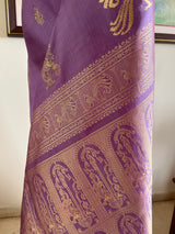 PAVANSHI- LIGHT MAUVE KANJIVARAM WITH ZARI PEACOCK ELEGANCE