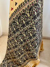 HIMADRI- UNIQUE ASSAMESE SILK WITH JAAPI, RHINO AND PEACOCK MOTIFS