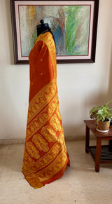 ANOMA — RUST ORANGE BALUCHARI WITH MUSICAL STORYTELLING