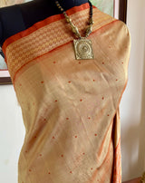 BHADRIKA — BOMKAI SILK WHERE RUST DETAILS TAKE CENTRE STAGE