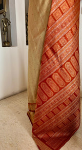 BHADRIKA — BOMKAI SILK WHERE RUST DETAILS TAKE CENTRE STAGE