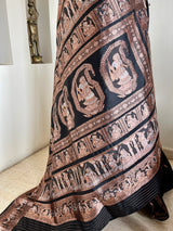 VISHAKHA – ELEGANT BLACK SWARNACHARI WITH PEACHISH COPPER ZARI WEAVES