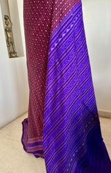SABITRI – VINTAGE BROWN CHECKERED SAMBALPURI SILK SAREE