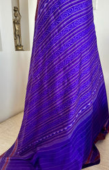 SABITRI – VINTAGE BROWN CHECKERED SAMBALPURI SILK SAREE