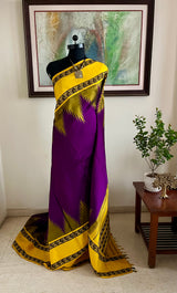 NIVARA – RICH PURPLE KANJIVARAM SILK SAREE WITH PEACOCK MOTIFS