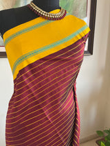 SANHITA – KORVAI VELDHARI KANJIVARAM IN DARK COFFEE BROWN ELEGANCE
