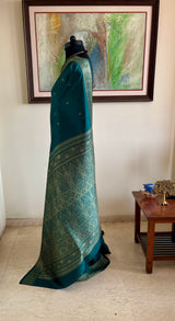 RASINI – TEAL BANARASI WITH TIMELESS WOVEN ELEGANCE