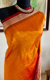 ARNI – BURNT ORANGE BOMKAI WITH INTRICATE AANCHAL MOTIFS