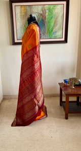 ARNI – BURNT ORANGE BOMKAI WITH INTRICATE AANCHAL MOTIFS
