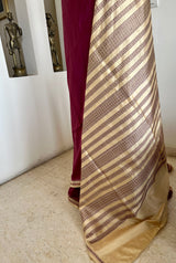 CHESTAA – RARE PLUM EK PHULIA WITH RUDRAKSHA WEAVE