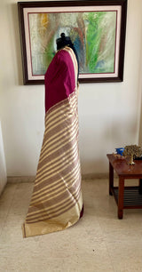 CHESTAA – RARE PLUM EK PHULIA WITH RUDRAKSHA WEAVE