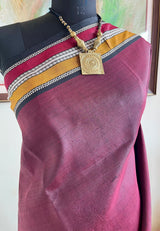 VANINI – CHOCOLATE OCHRE RUDRAKSHA KANJIVARAM WEAVE