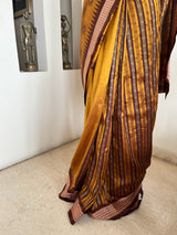 LINAARA – MUSTARD GOLD PATLI BOMKAI WITH HERITAGE MOTIFS
