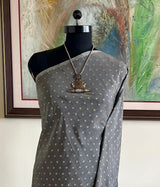 NARGIS- TIMELESS ELEGANCE, GREY BORDERLESS SAREE WITH MUGHAL INSPIRED MOTIFS