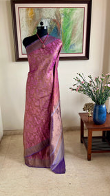 SARINA- MAUVE GOLD WHISPERS IN KATAN BANARASI WEAVE