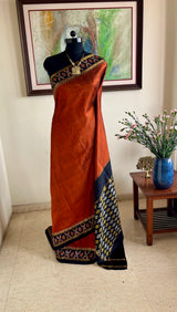 TRISHITA- EARTHY POCHAMPALLY WITH GRAPHIC IKKAT CONTRASTS