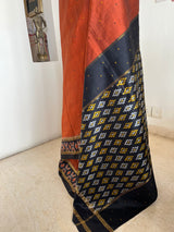 TRISHITA- EARTHY POCHAMPALLY WITH GRAPHIC IKKAT CONTRASTS