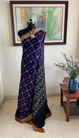 PHULO — RARE ODISHA MANKIDIA COTTON IN DEEP PURPLE