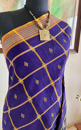 PHULO — RARE ODISHA MANKIDIA COTTON IN DEEP PURPLE
