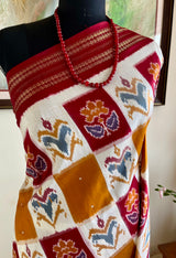 KEERTHIKA - FLORAL POCHAMPALLY IN RICH EARTHY TONES