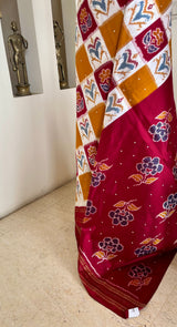 KEERTHIKA - FLORAL POCHAMPALLY IN RICH EARTHY TONES