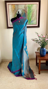 FLORA - CONTEMPORARY TUSSAR WITH ARTISTIC GHICHA DETAILS