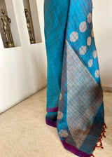 FLORA - CONTEMPORARY TUSSAR WITH ARTISTIC GHICHA DETAILS
