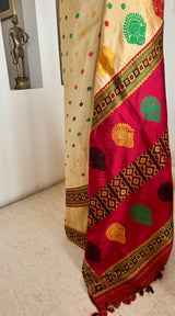 KETEKI — ASSAM SILK FRAMED IN FLORALS AND VIVID COLOUR