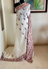 MITA- AN ODE TO ARTISTRY, OFF-WHITE BALUCHARI SAREE