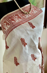 MITA- AN ODE TO ARTISTRY, OFF-WHITE BALUCHARI SAREE
