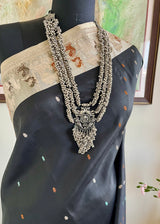 MAHRU — BLACK BANARASI WITH ELABORATE WOVEN DETAILS