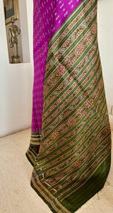 RIJU — MAGENTA-PURPLE KHANDUA WITH GREEN AND RUST DETAILS