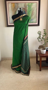 SHAMBHAVI – GREEN BOMKAI WITH STRIKING BLACK WEAVES