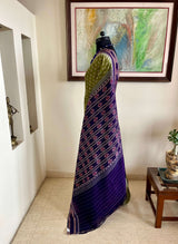 RITA- ELEGANT GREEN KHANDUA COTTON WITH BANDHA MOTIFS