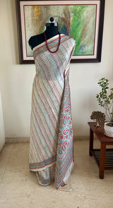 ALOHI – WHITE KANTHA SILK WITH VIBRANT EMBROIDERY
