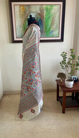 ALOHI – WHITE KANTHA SILK WITH VIBRANT EMBROIDERY