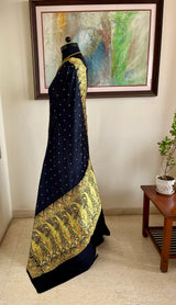 TULSIKA – BLACK BANARASI SAREE WITH ZARI BOOTIS
