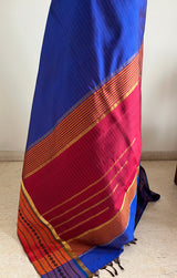 RISHITA – LIGHTWEIGHT NAVY KANJIVARAM WITH RUDRAKSHA BORDER AND GOLD ACCENT