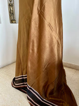 ANANGHA - BROWN KANJIVARAM WITH BLACK AND WHITE ELEGANCE