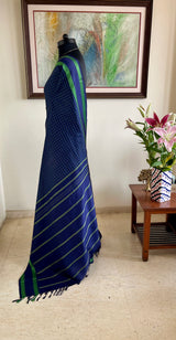 PALASHINI - NAVY KATTAM KANJIVARAM IN VIBRANT CHECKS