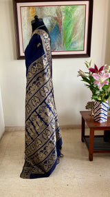 TIYASHA – PEACOCK MOTIFS AND STORYTELLING BALUCHARI SILK