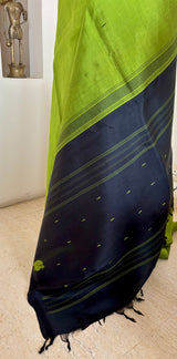 RAKSHITA — GREEN KANJIVARAM SILK WITH FISH AND PEACOCK MOTIFS
