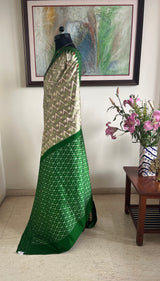 SHARODHINI- PUTAPAKKA SAREE WITH CHEVRON BODY DIAMOND AANCHAL