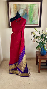 KAVINYA — CLASSIC KANJIVARAM WITH FLORAL ZARI AANCHAL