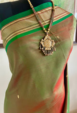 SAMMOHINEE — SHOT GREEN PAITHANI WITH MOR KUNDA