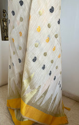 SREEYA – CREAM CHANDERI SILK COTTON WITH TEMPLE MOTIFS