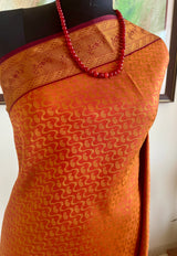 AARUNYA – RUST KANJIVARAM WITH ALL-OVER WOVEN MOTIFS
