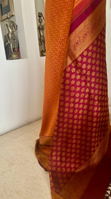 AARUNYA – RUST KANJIVARAM WITH ALL-OVER WOVEN MOTIFS